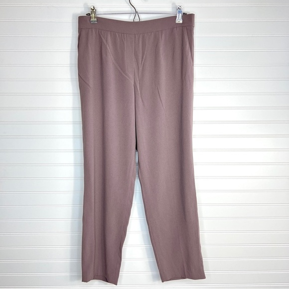 Babaton Jogger Pants Cropped Dexter Sz 12 Brown  Tapered Leg High Waisted - Picture 1 of 12